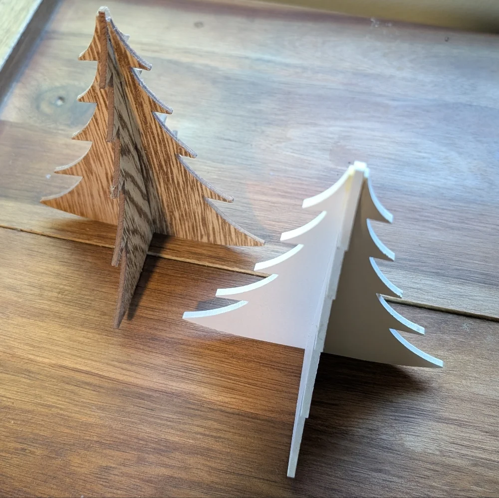 Target Bullseye Wooden and White Holiday Tree Decor Set
